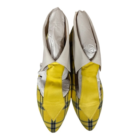 New In Box Katy Perry Collections The Uni Plaid Yellow Flats Size 7.5M - Picture 9 of 12